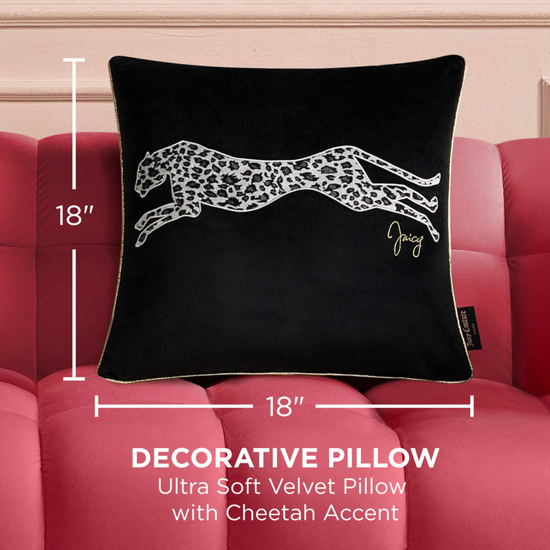 Velvet Cheetah Square Pillow