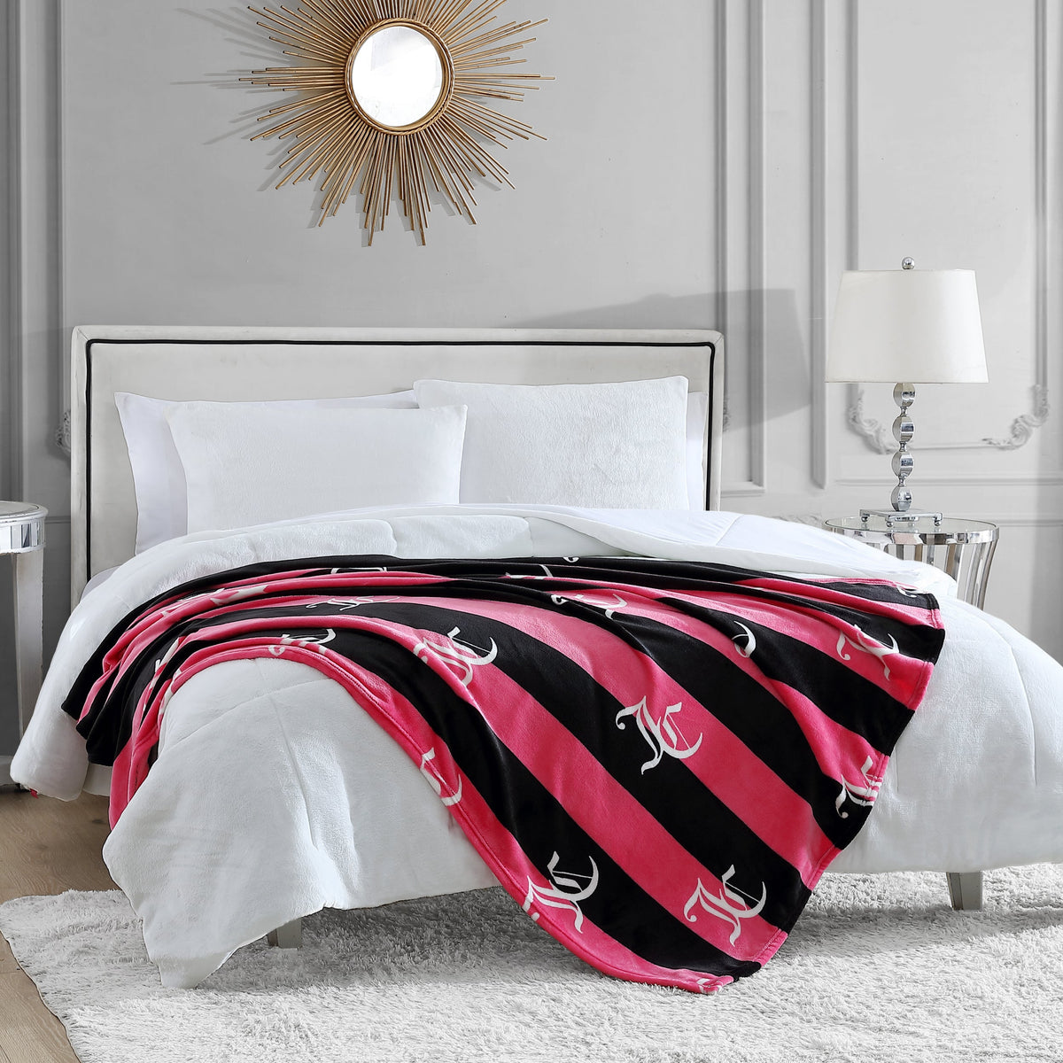 Cabana Striped Plush Blanket