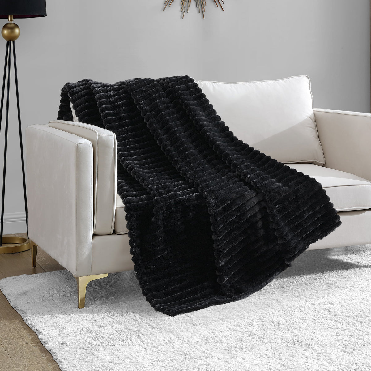 Faux Fur Throw Blanket