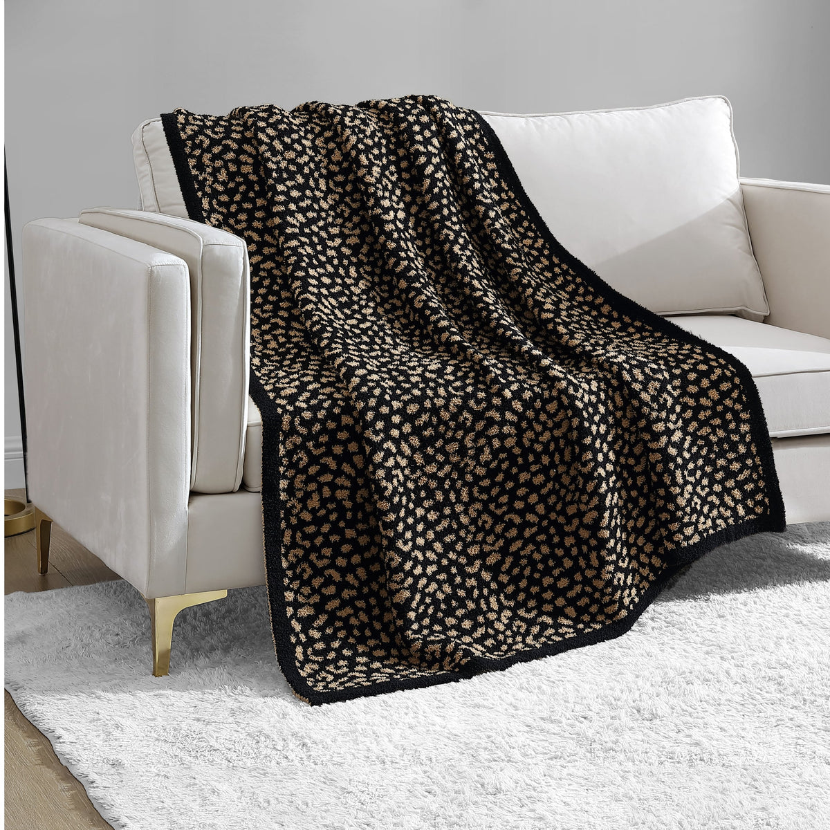 Leopard Print Throw Blanket