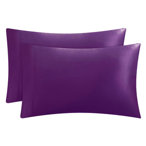 Solid Satin Pillow Case Set