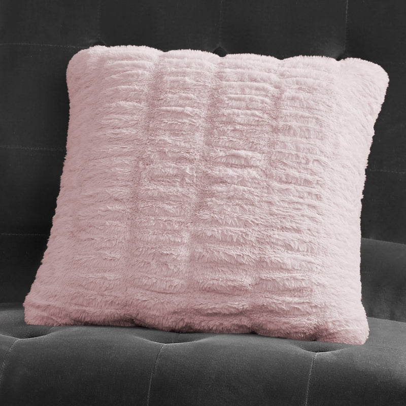 Pleated Faux Fur Decorative Pillow - Juicy Couture