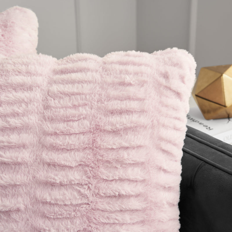 Pleated Faux Fur Decorative Pillow - Juicy Couture