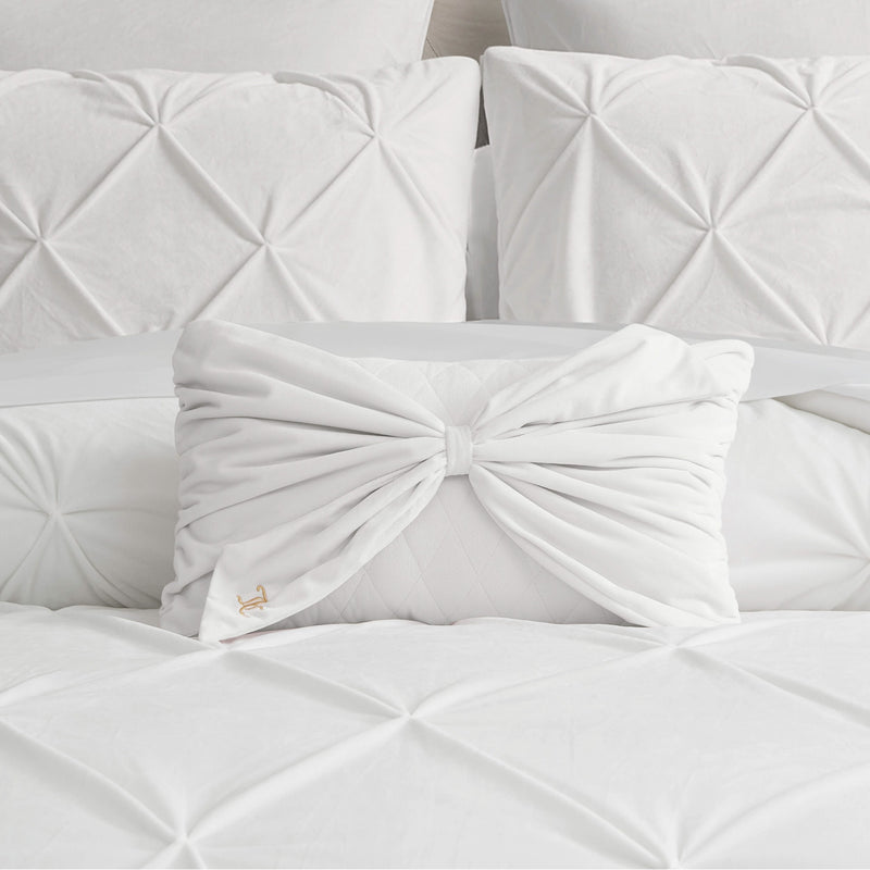 Velvet Bow Decorative Pillow