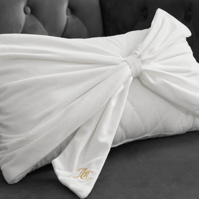 Velvet Bow Decorative Pillow
