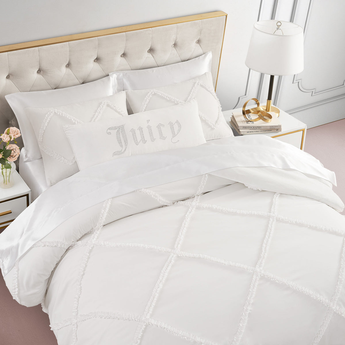 Diamond Ruffle Comforter Set