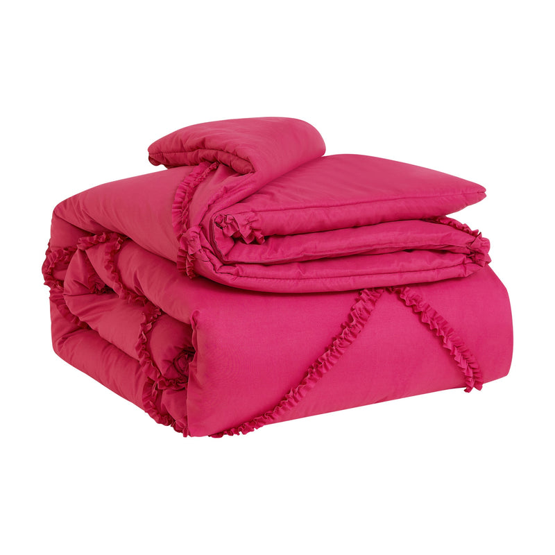 Diamond Ruffle Comforter Set