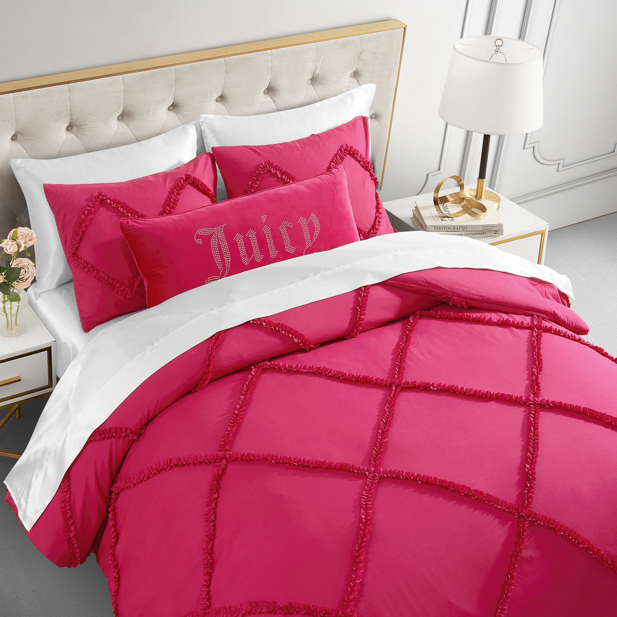 Diamond Ruffle Comforter Set