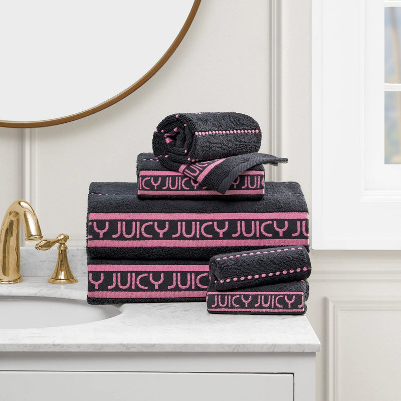 Plush Stripe Bath Towel Set
