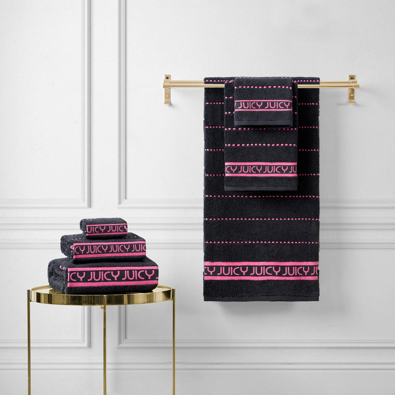 Plush Stripe Bath Towel Set