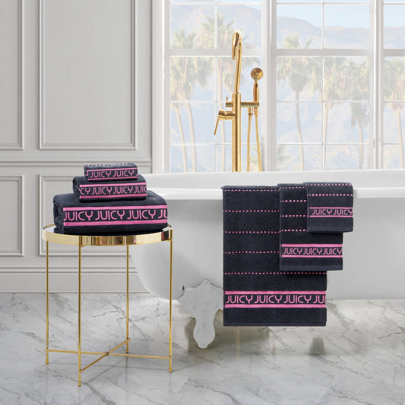 Plush Stripe Bath Towel Set