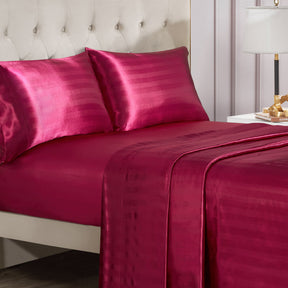 Damask Stripe Satin Sheet Set - Juicy Couture