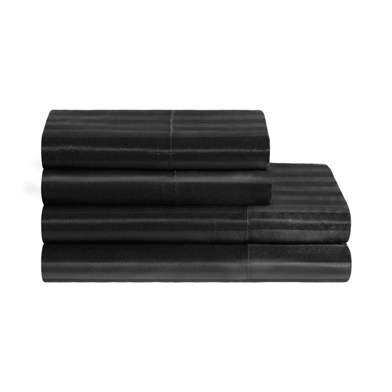 Damask Stripe Satin Sheet Set