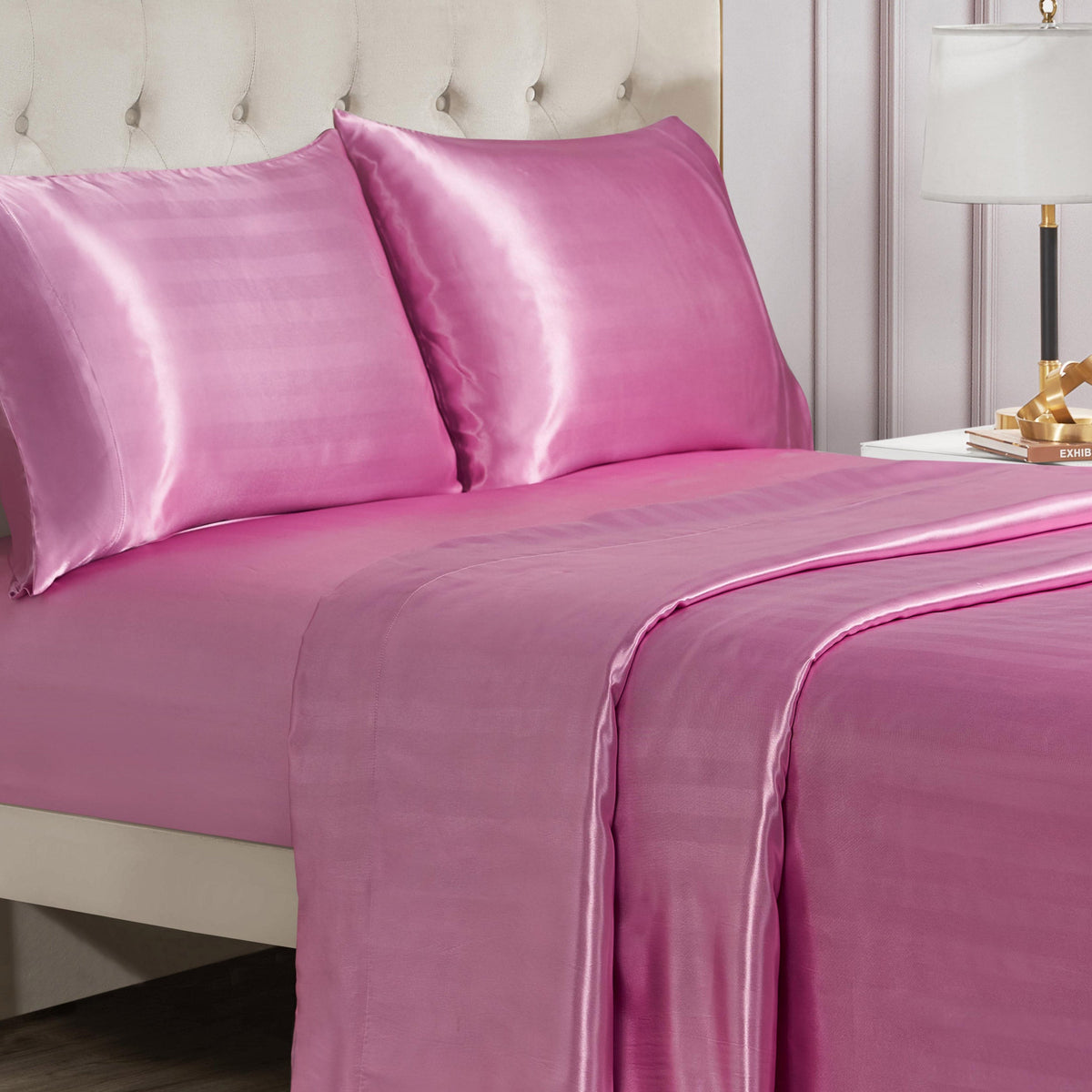 Damask Stripe Satin Sheet Set - Juicy Couture