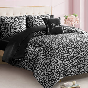 Modern Leopard Satin Bed in a Bag Bedding Set - Juicy Couture