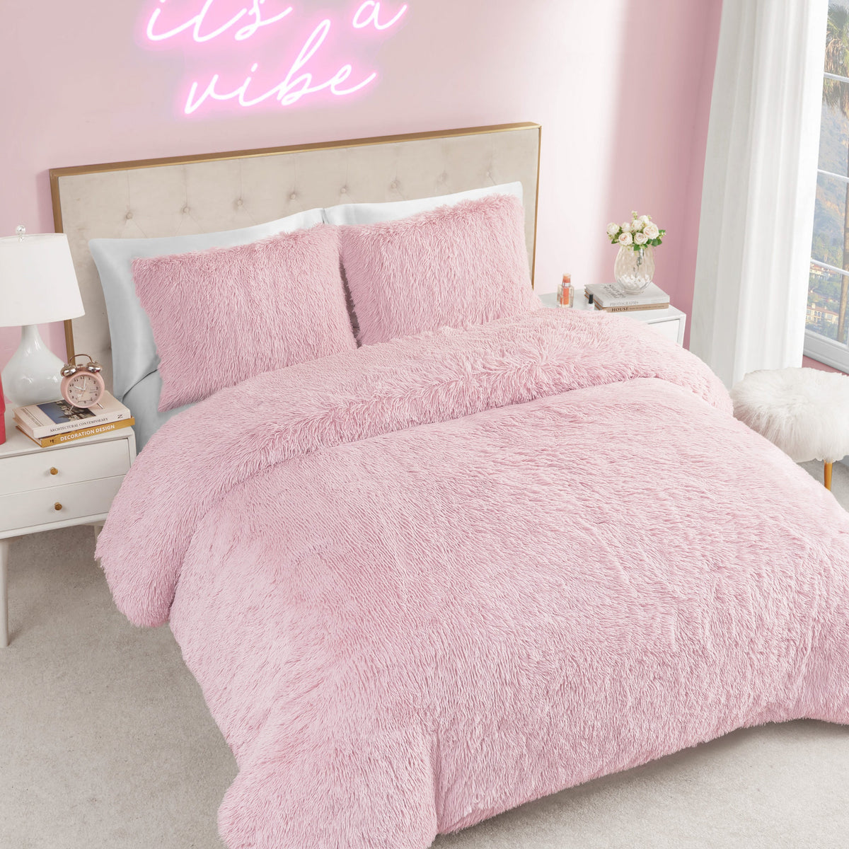 Shaggy Faux Fur Comforter Set - Juicy Couture