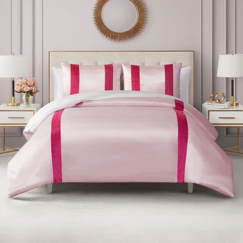 Satin Velvet Stripe Comforter Set - Juicy Couture