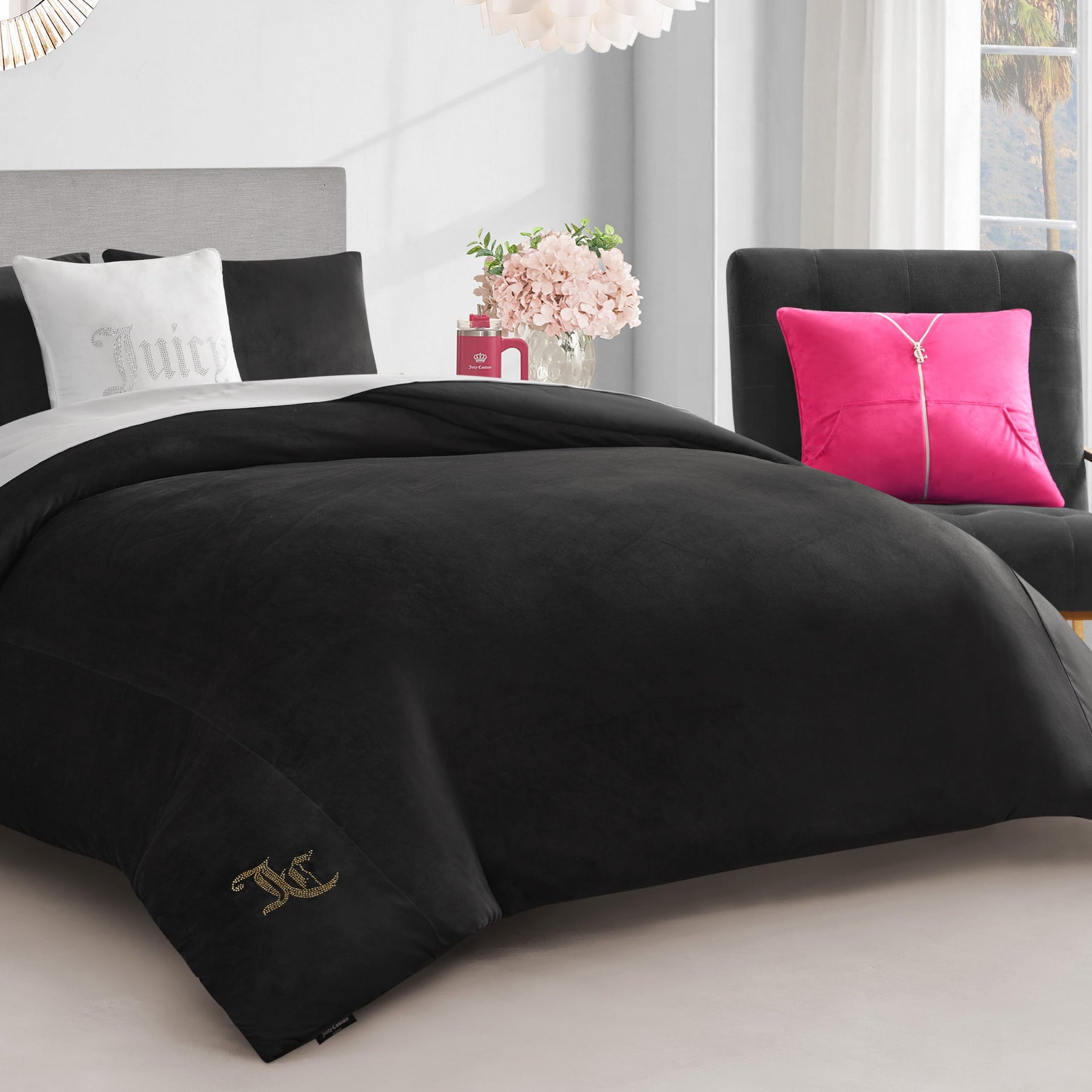 Solid Velour Comforter Set - Juicy Couture