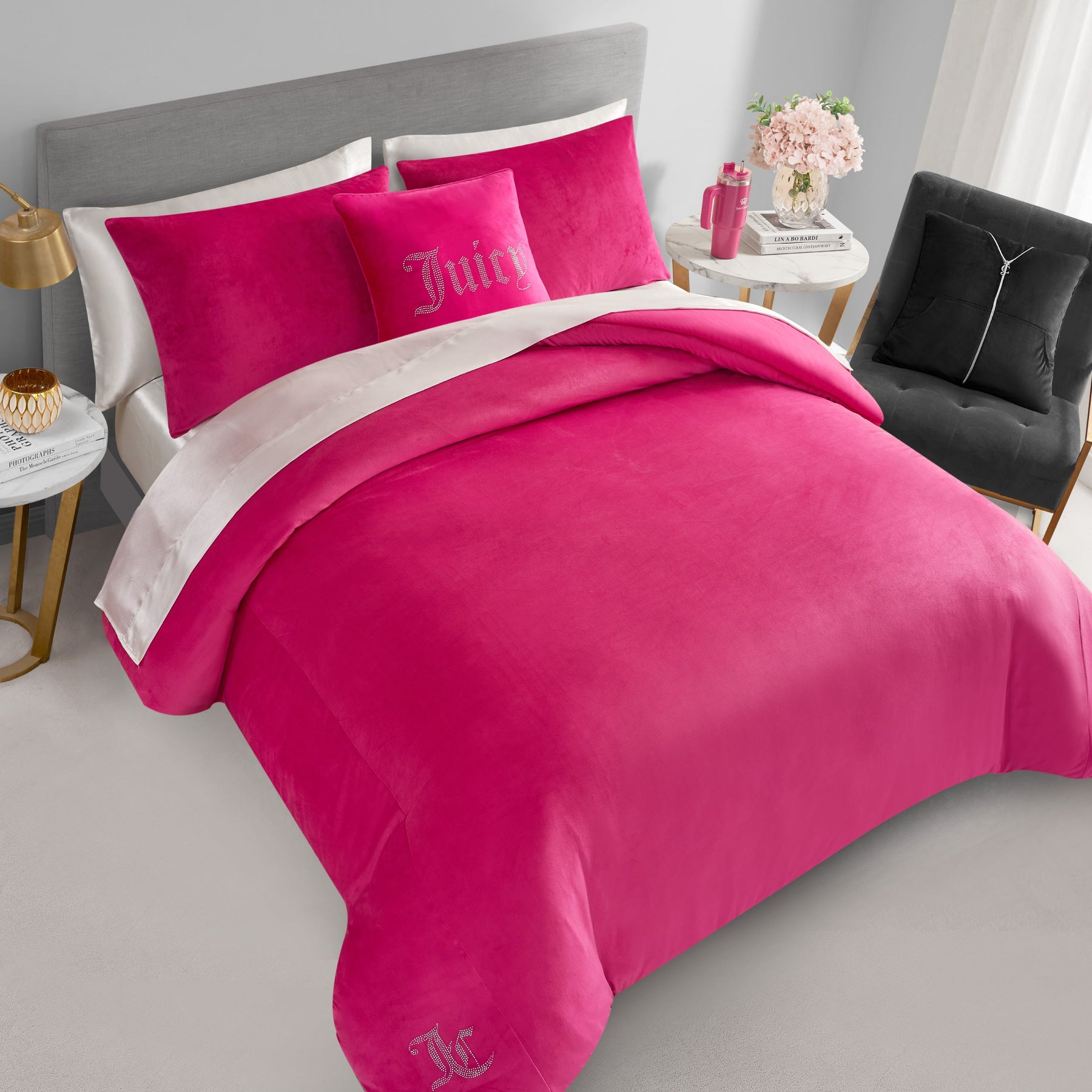 Solid Velour Comforter Set - Juicy Couture