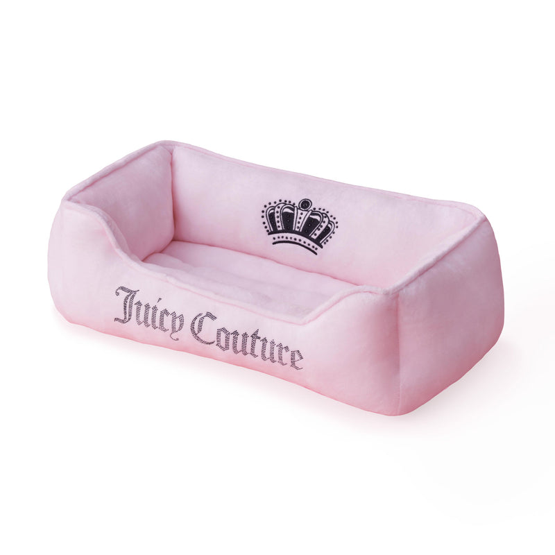 Crown Bling Black Pet Bed