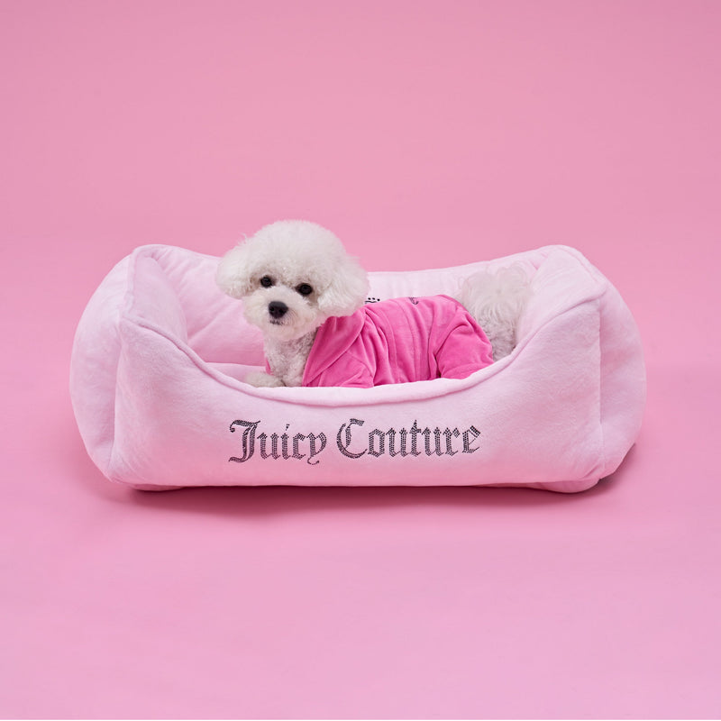 Crown Bling Black Pet Bed