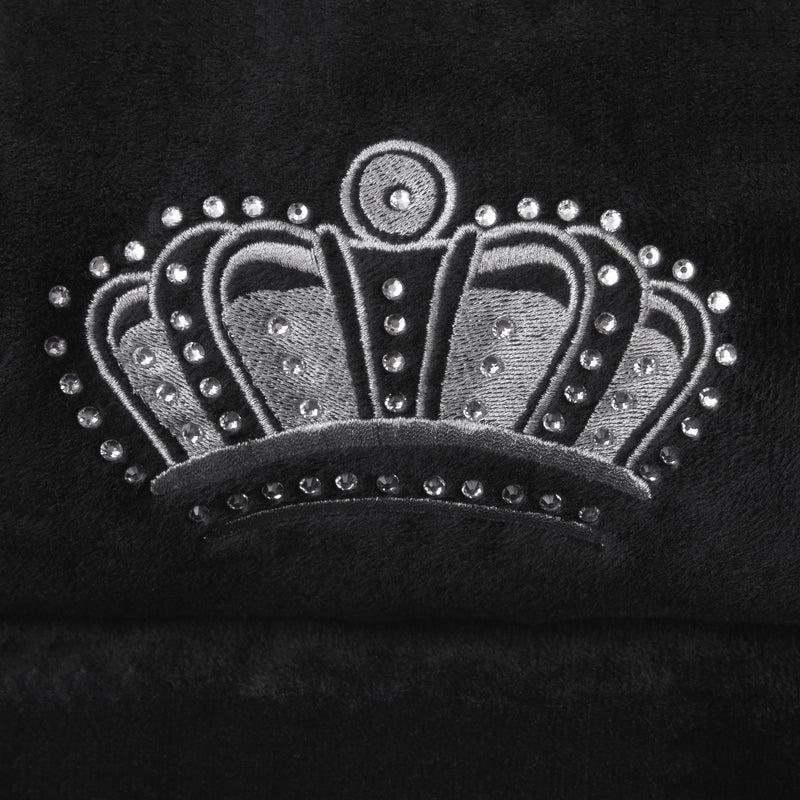 Crown Bling Black Pet Bed