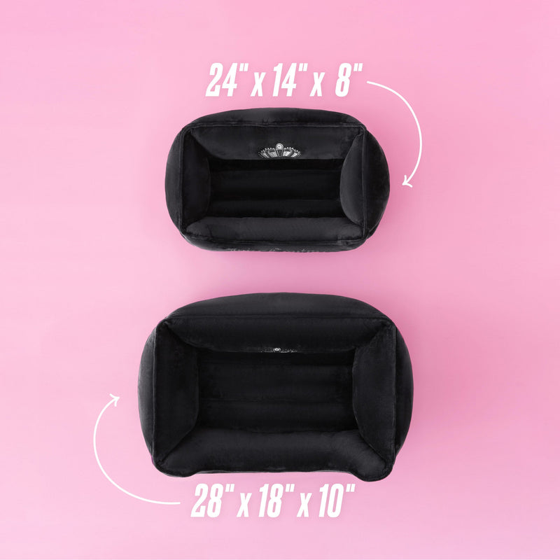 Crown Bling Black Pet Bed