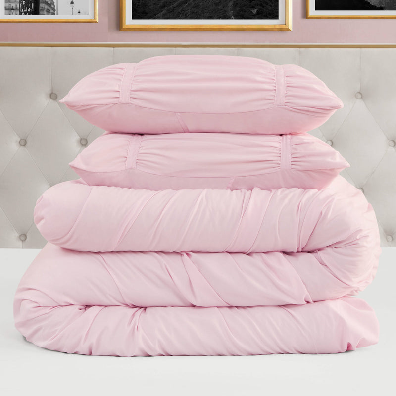Ribbon Ruched Comforter Set
