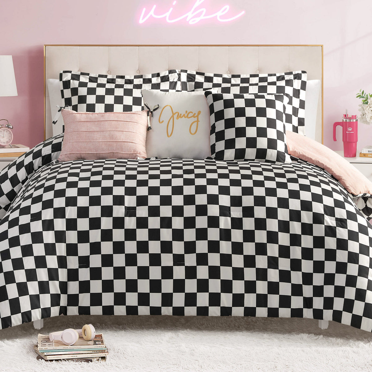 Checkerboard Reversible Comforter Set - Juicy Couture