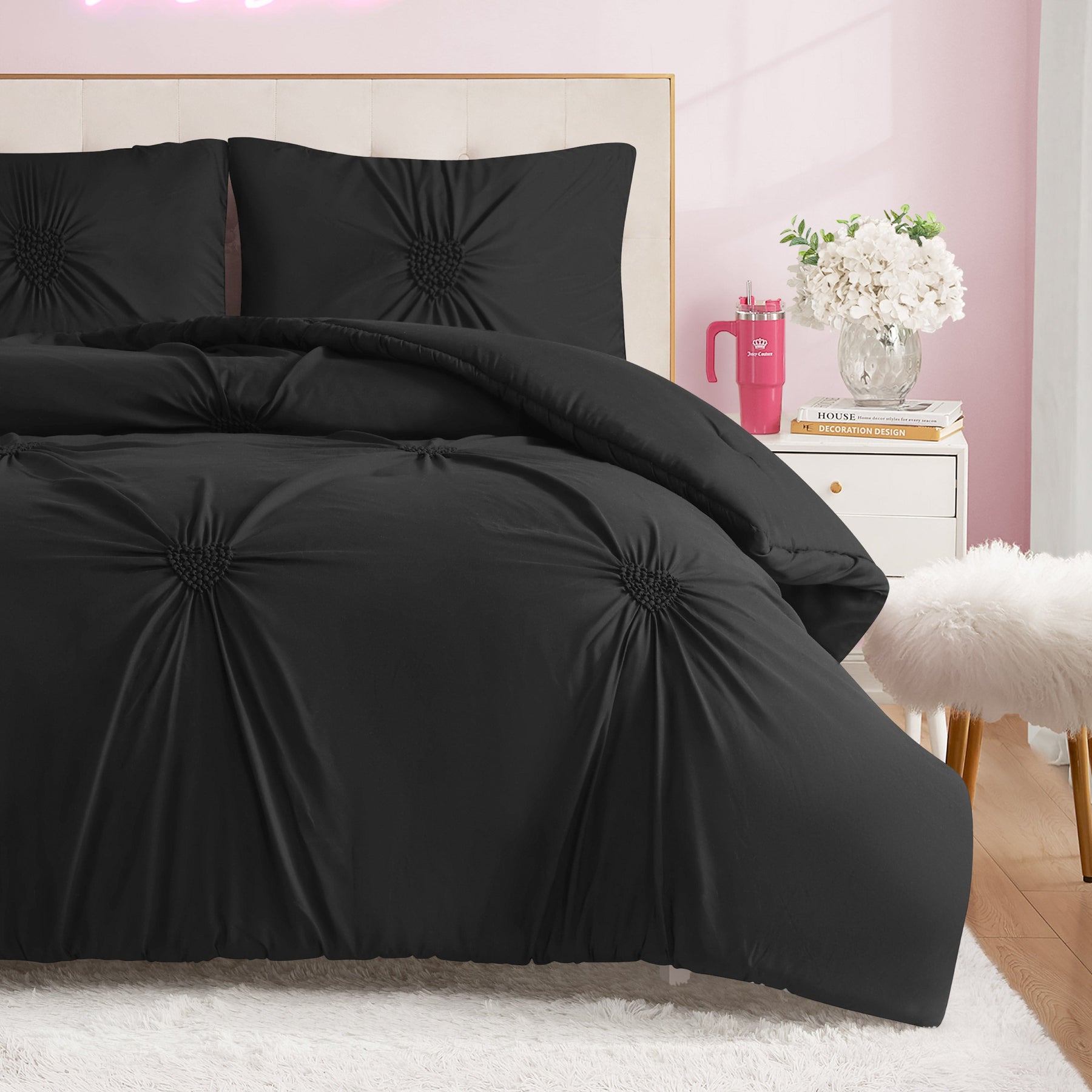 Amora Gathered Heart Comforter Set - Juicy Couture