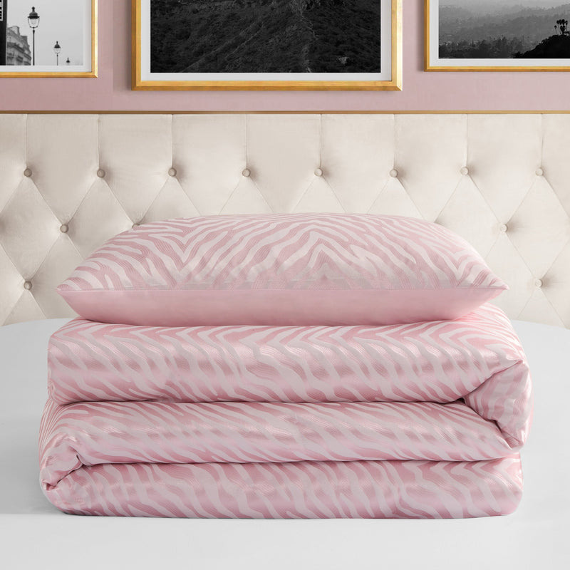 Sparkle Zebra Jacquard Comforter Set