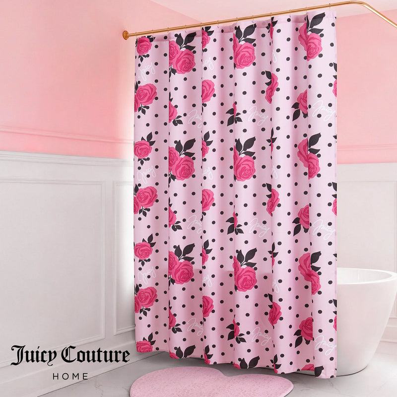 Shower Curtain and Hooks Set