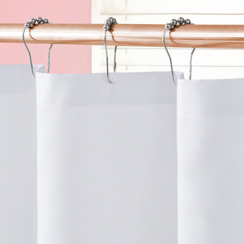 Shower Curtain and Hooks Set