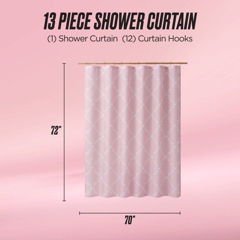 Shower Curtain and Hooks Set