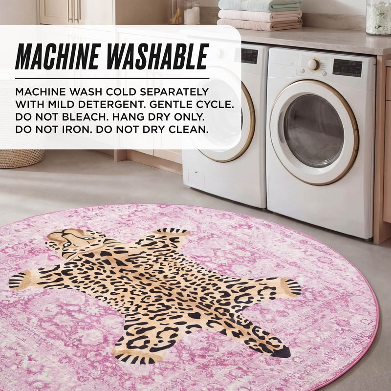 Finely Washable Round Rug