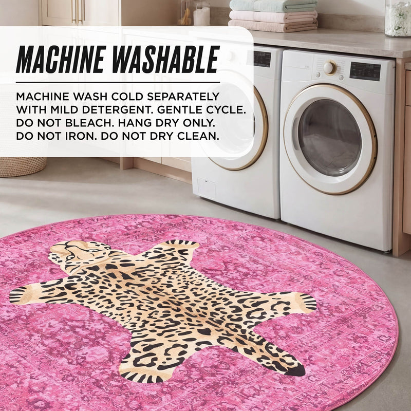 Finely Washable Round Rug