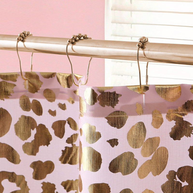 Shower Curtain and Hooks Set