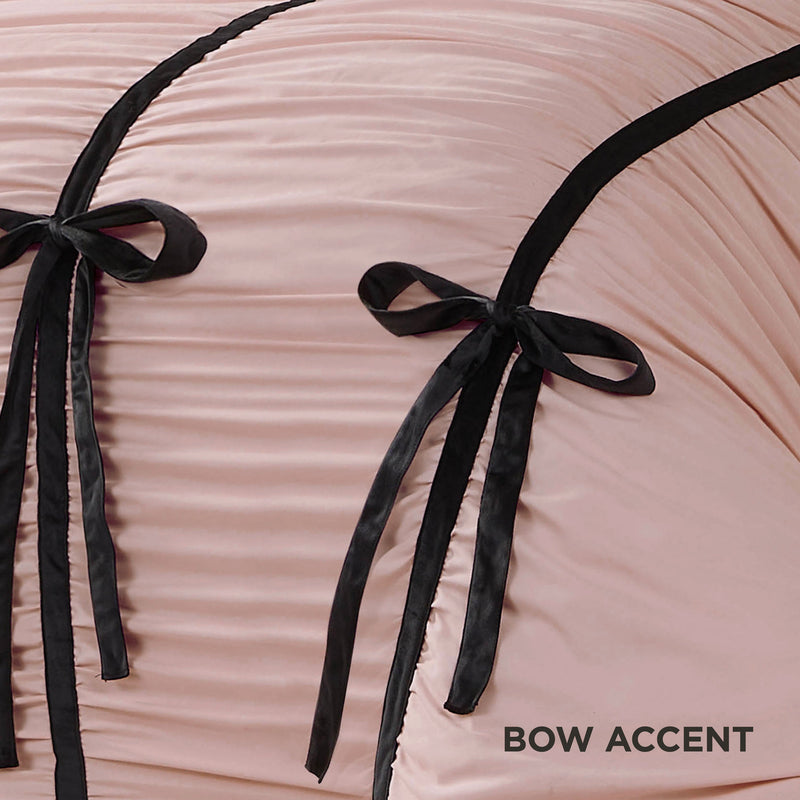 Amelie Bows Ruched Comforter Set