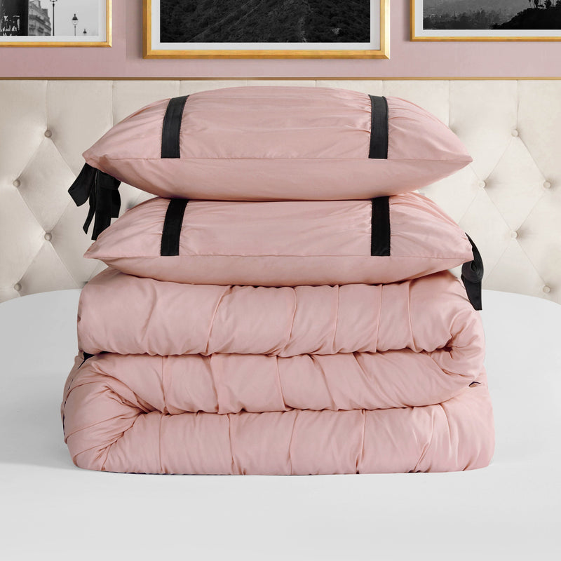 Amelie Bows Ruched Comforter Set