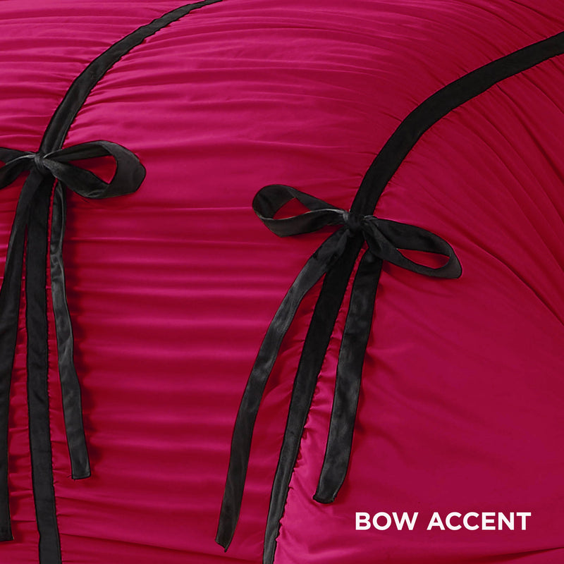 Amelie Bows Ruched Comforter Set