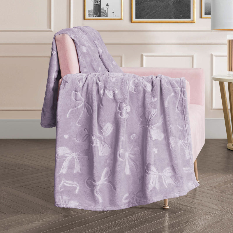 Embossed Plush Oversized Throw Blanket