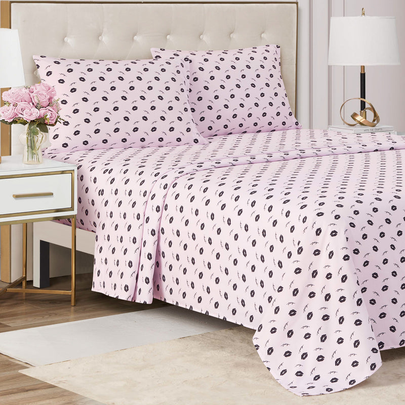 Printed Microfiber Sheet Set