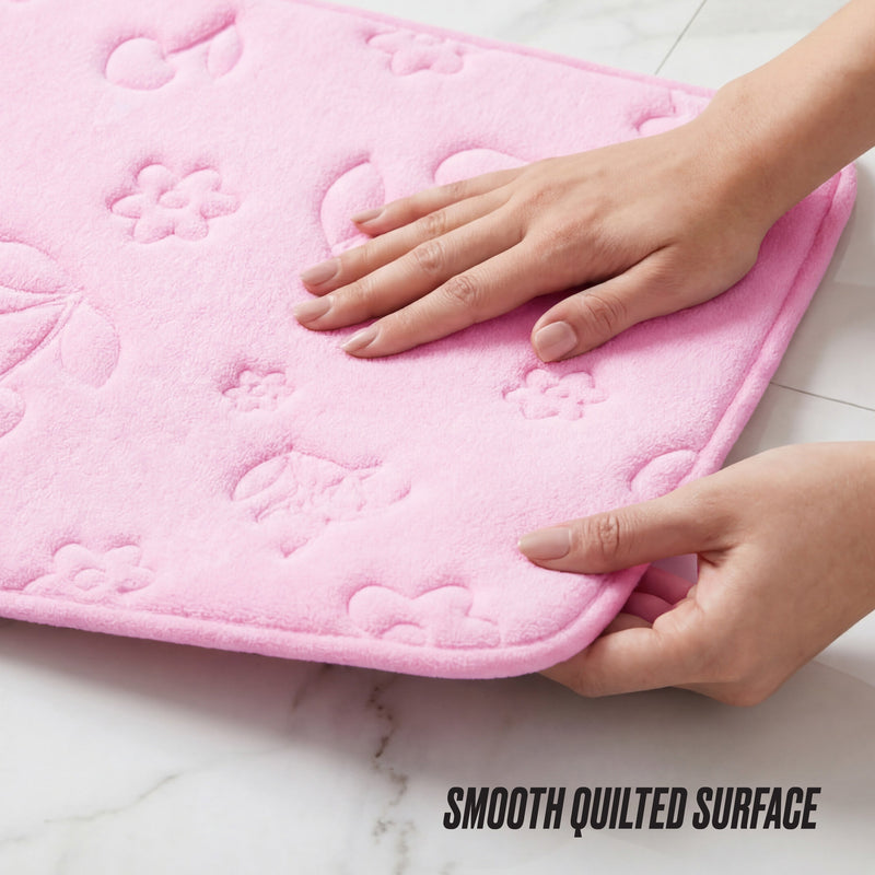 Quilted Memory Foam Bath Mat, 20" x 32"