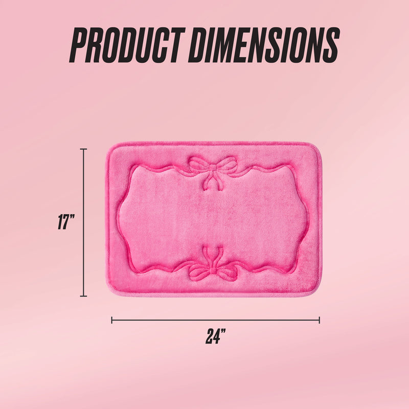 Quilted Memory Foam Bath Mat, 17" x 24"