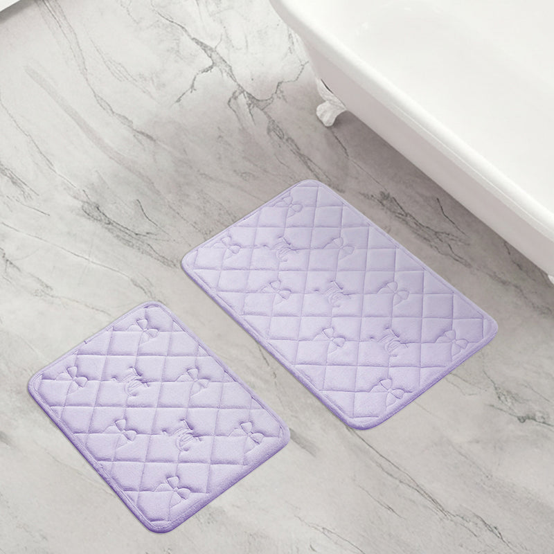 Quilted Memory Foam Bath Mat 2-Piece Set