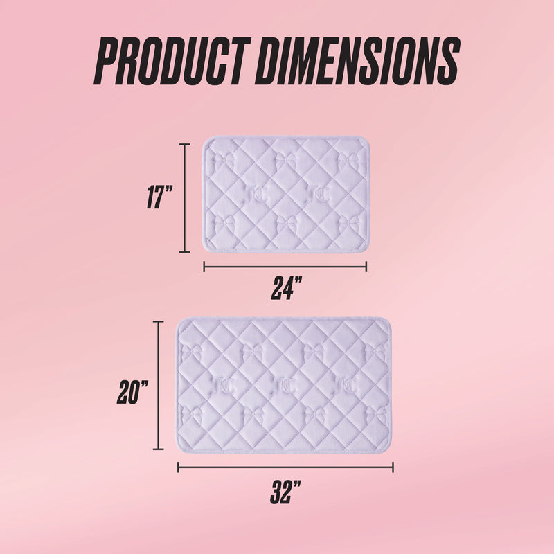 Quilted Memory Foam Bath Mat 2-Piece Set