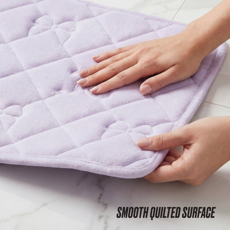 Quilted Memory Foam Bath Mat 2-Piece Set