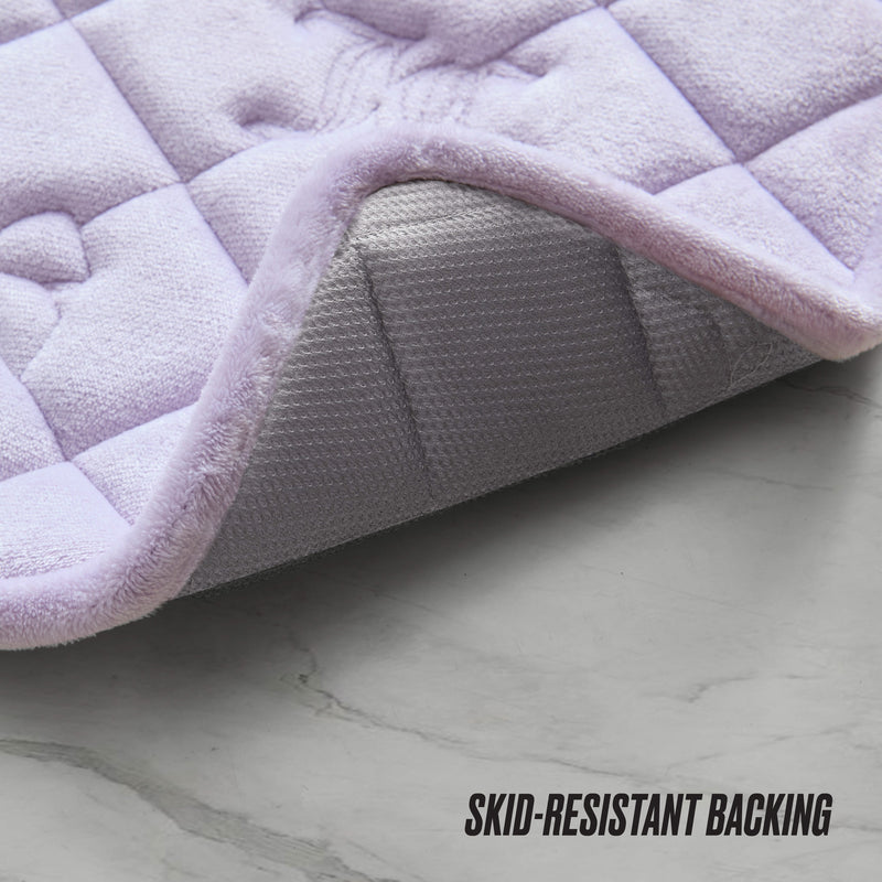 Quilted Memory Foam Bath Mat 2-Piece Set