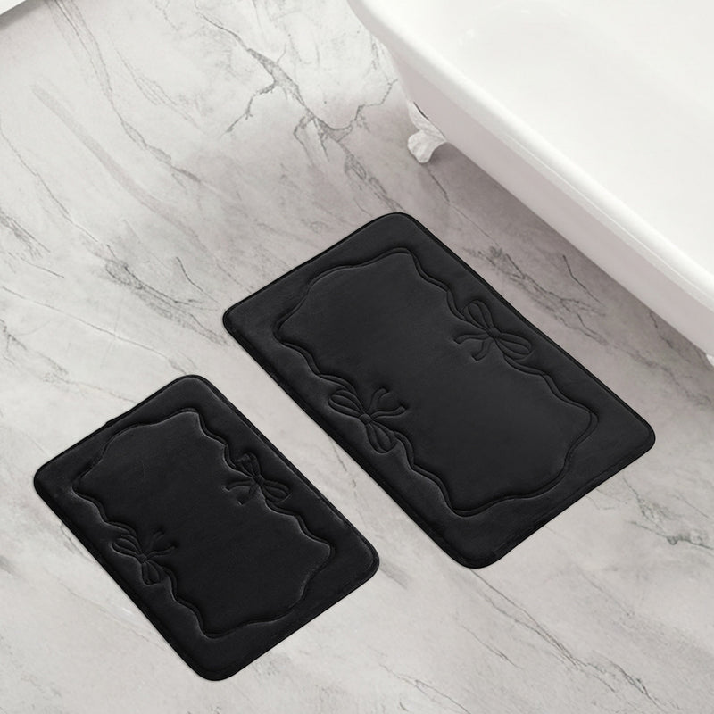 Quilted Memory Foam Bath Mat 2-Piece Set