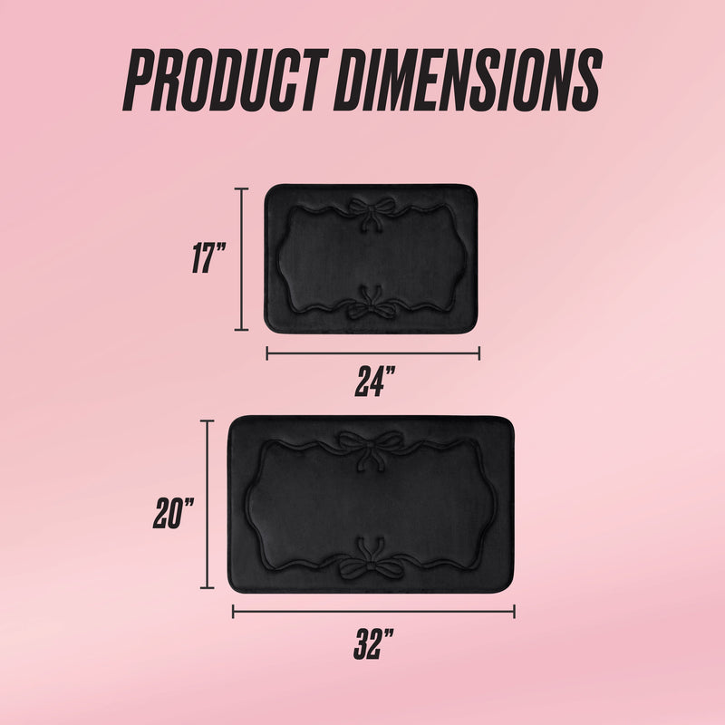 Quilted Memory Foam Bath Mat 2-Piece Set